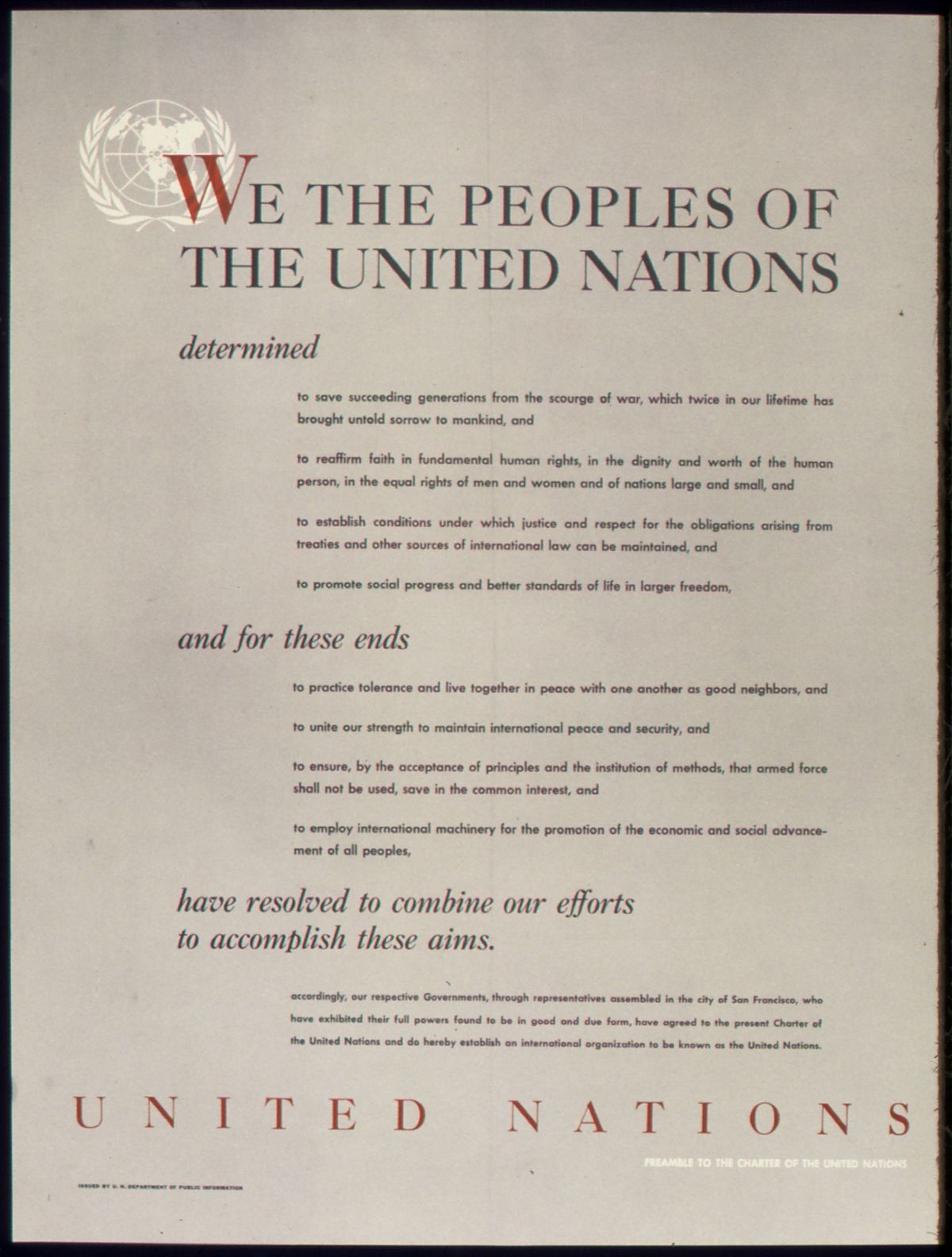 1945-10-24 Charter of United Nations comes into effect