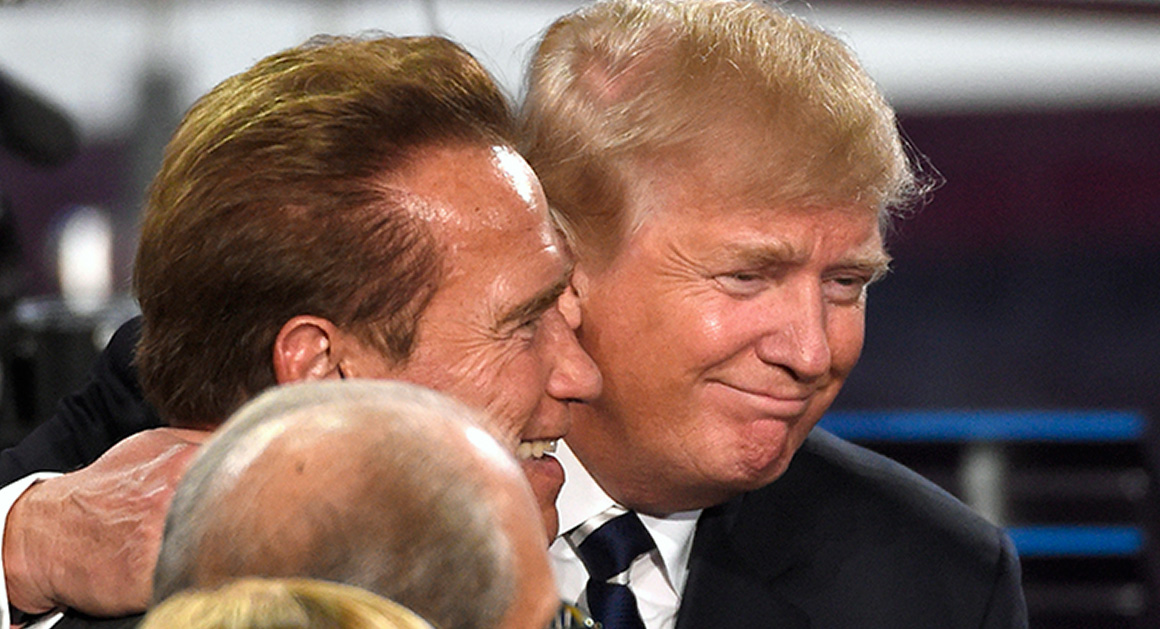 Arnold Schwarzenegger and Donald Trump