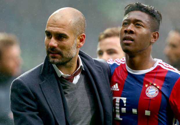Pep Guardiola and David Alaba