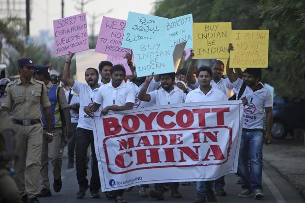 Indian traders protest against importation of China-made goods