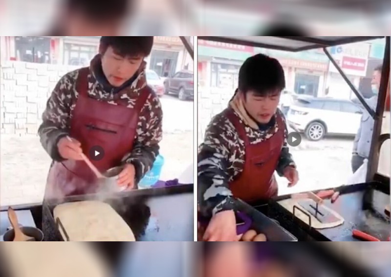 OMG! Is Jay Chou selling pancakes in China?