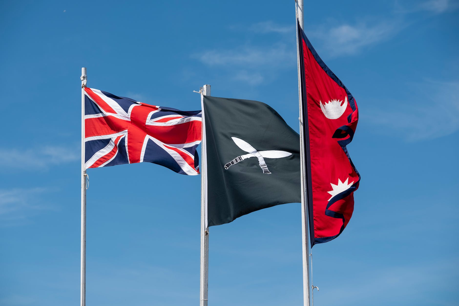 british nepal and brigade of gurkhas flags