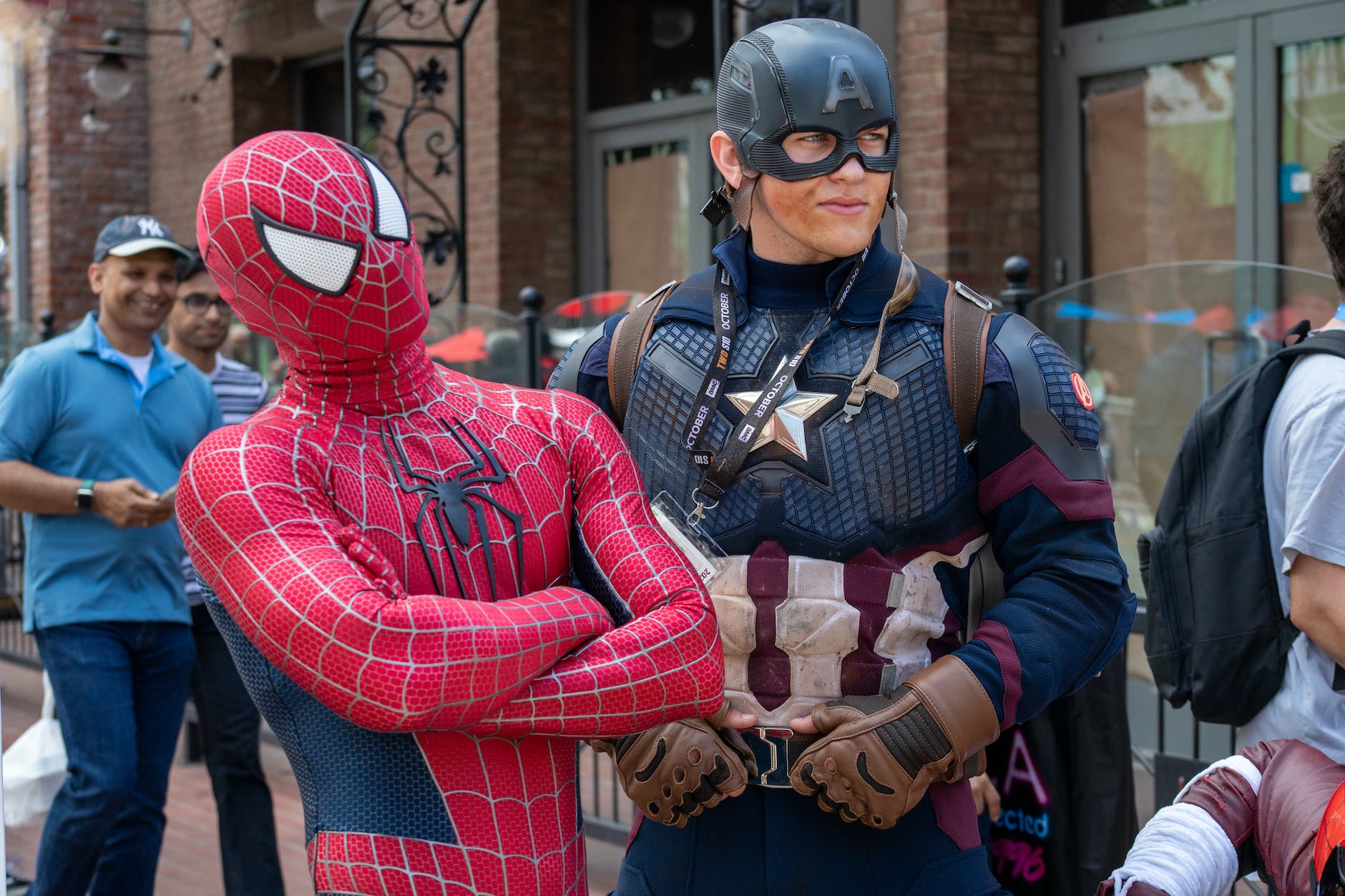 men wearing costumes