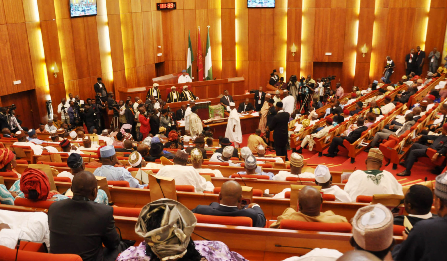 Nigerian senators clash over regional govt proposal