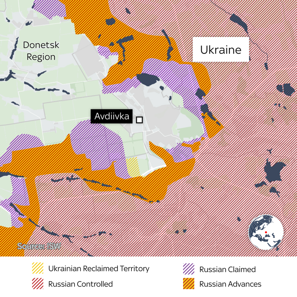 Outnumbered Ukrainian troops withdraw from southeastern Avdiivka