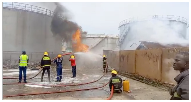 Fire guts NNPCL depot in Apapa. Lagos