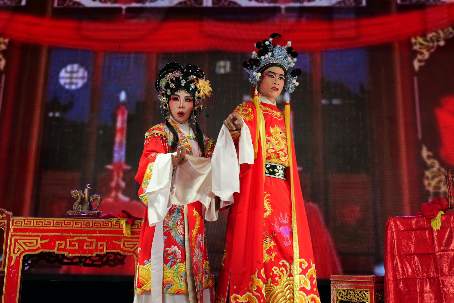 people wearing japanese costumes