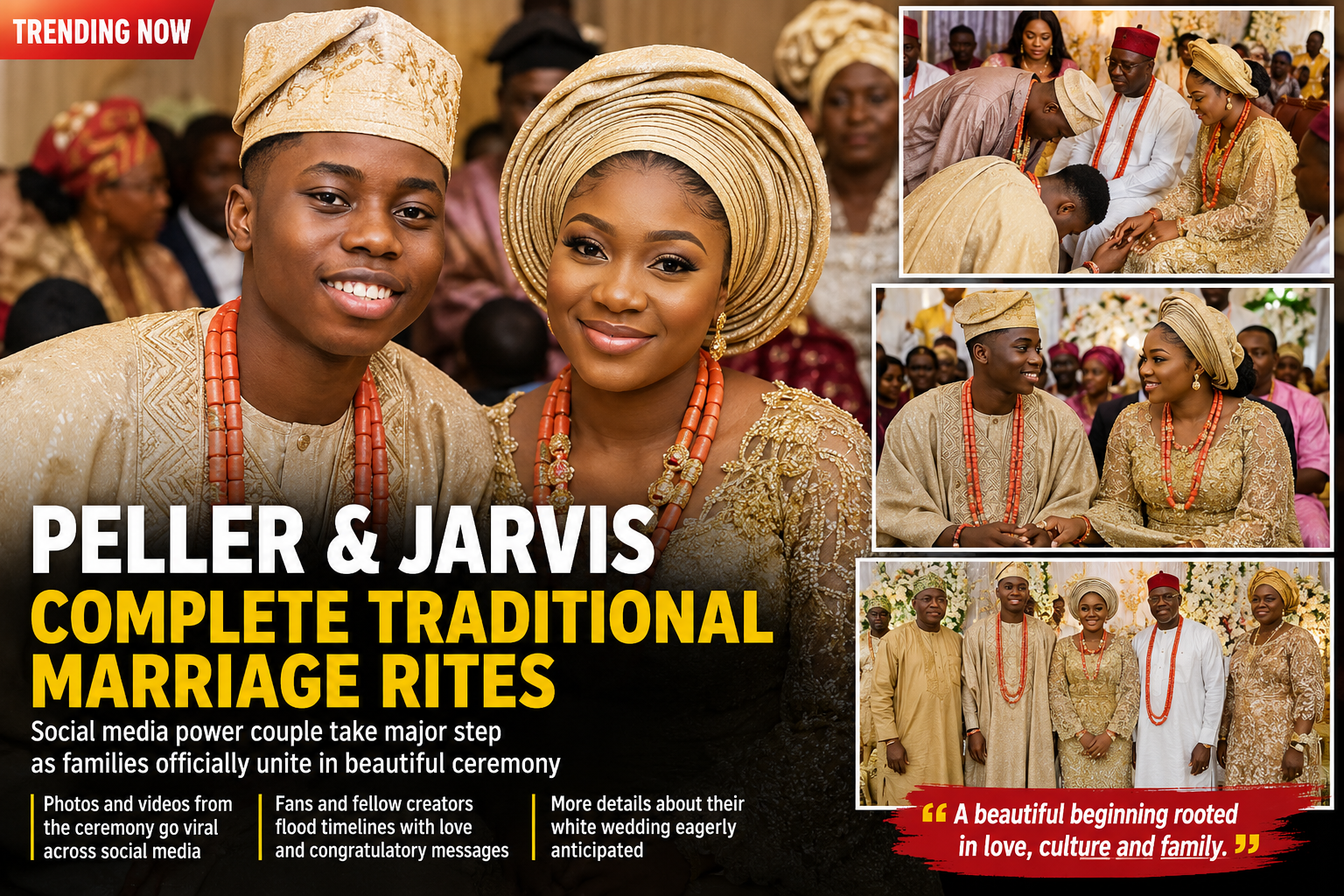 Peller and Jarvis Take the Next Step: Social Media Power Couple Completes Traditional Marriage Rites