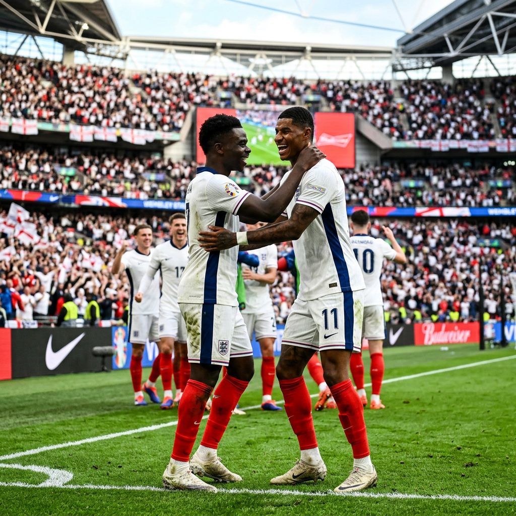 England’s attacking woes spark calls for Saka and Rashford to start