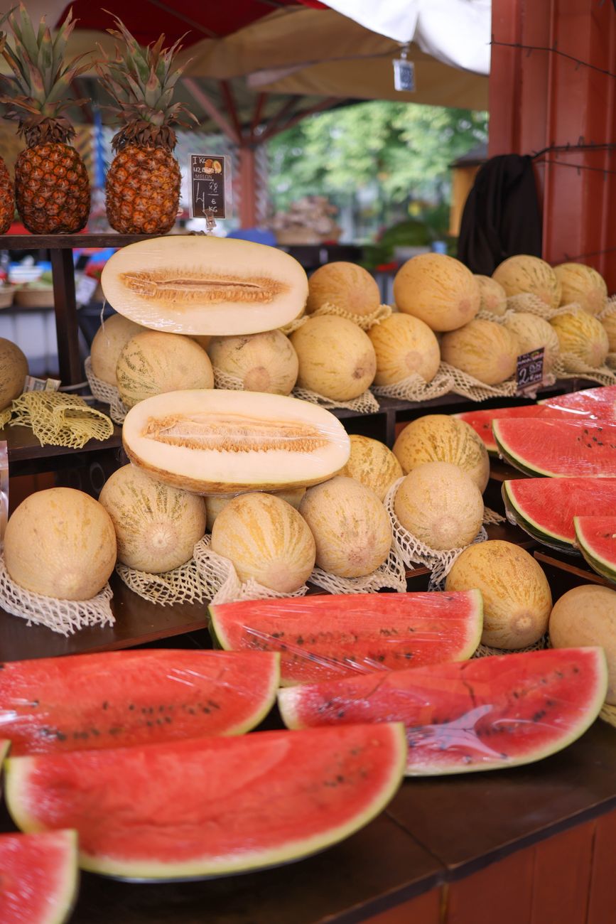 photo of melons and watermelons