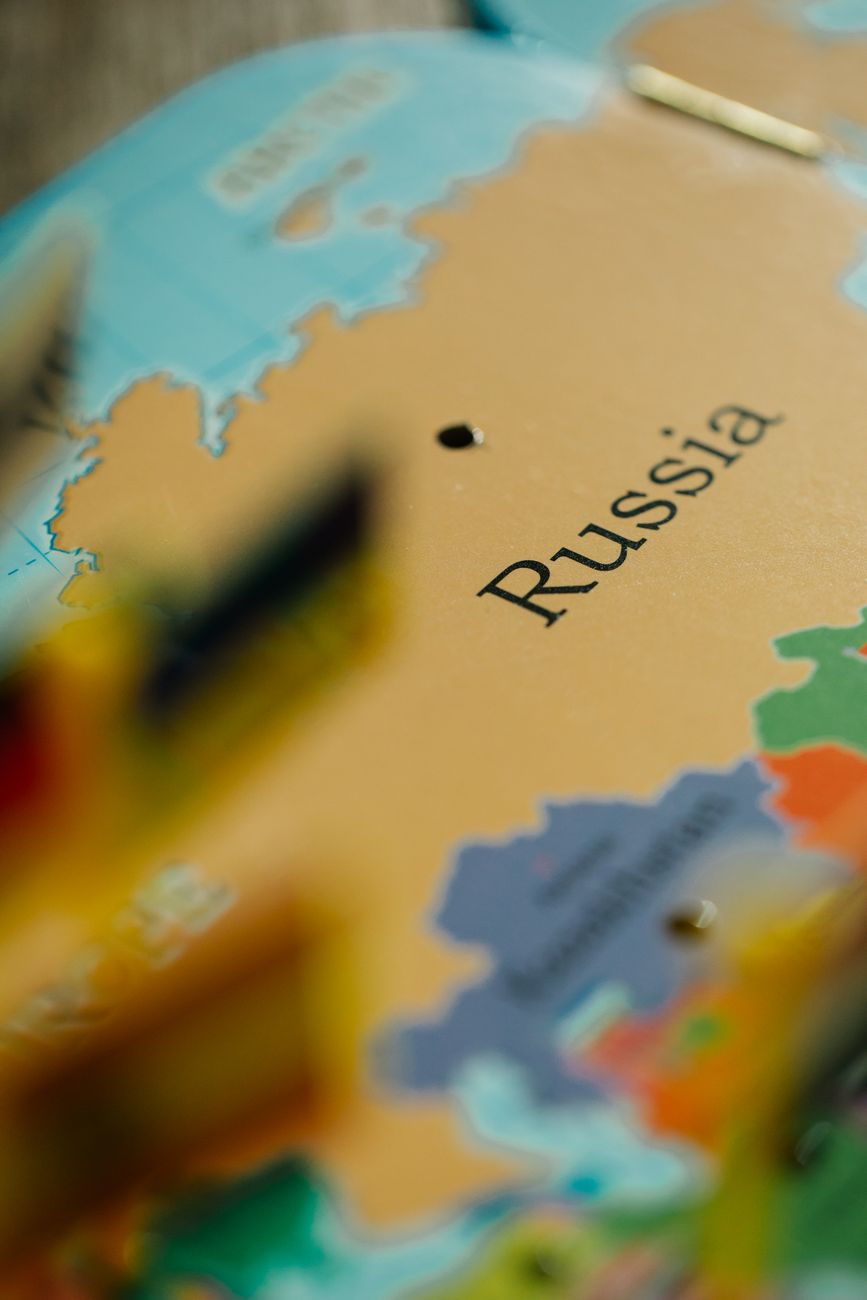 close up of a map