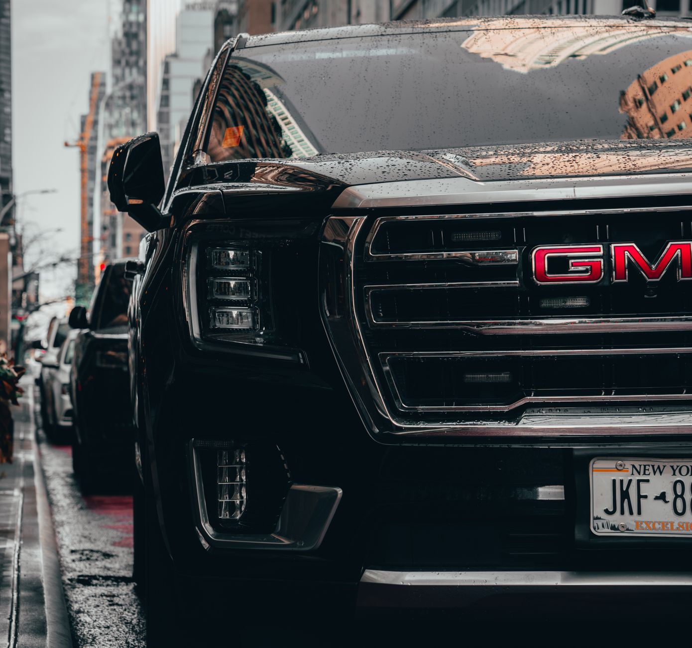 black gmc pick up