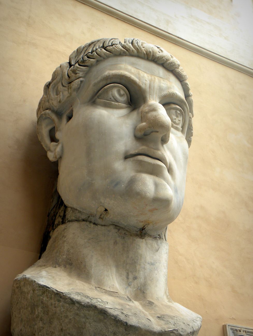 close up shot of a concrete statue